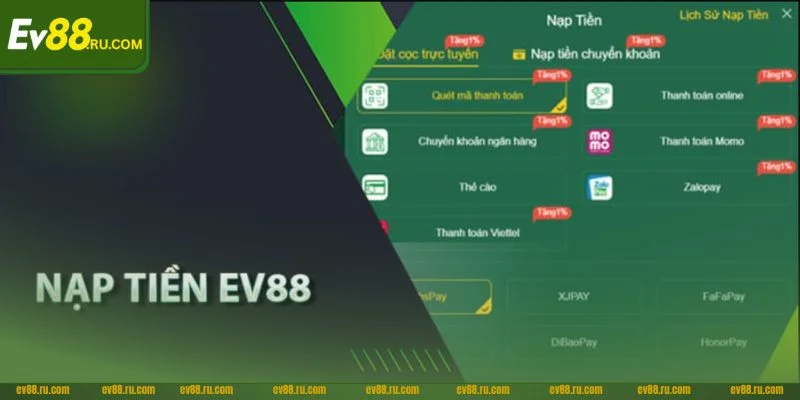 Nạp Tiền EV88: Chỉ Dẫn Phương Thức Nạp Nhanh Gọn Nhất 4 Nạp Tiền EV88: Chỉ Dẫn Các Phương Thức Nạp Nhanh Gọn Nhất